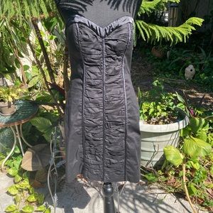 2B bebe black bodycon cotton & satin dress 🐶